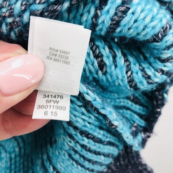 Victoria's Secret Blue Teal High Low Cotton Wool Alpaca Blend Sweater Size XL - Picture 5 of 8
